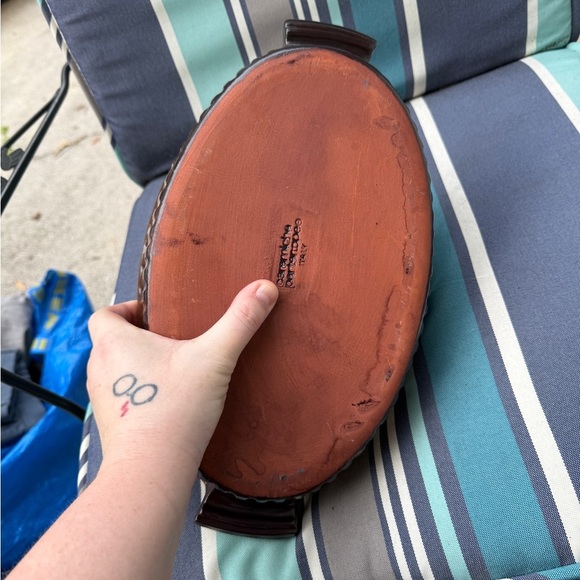 Ceramic partenopee oven casserole dish brown made in Italy - Picture 6 of 8